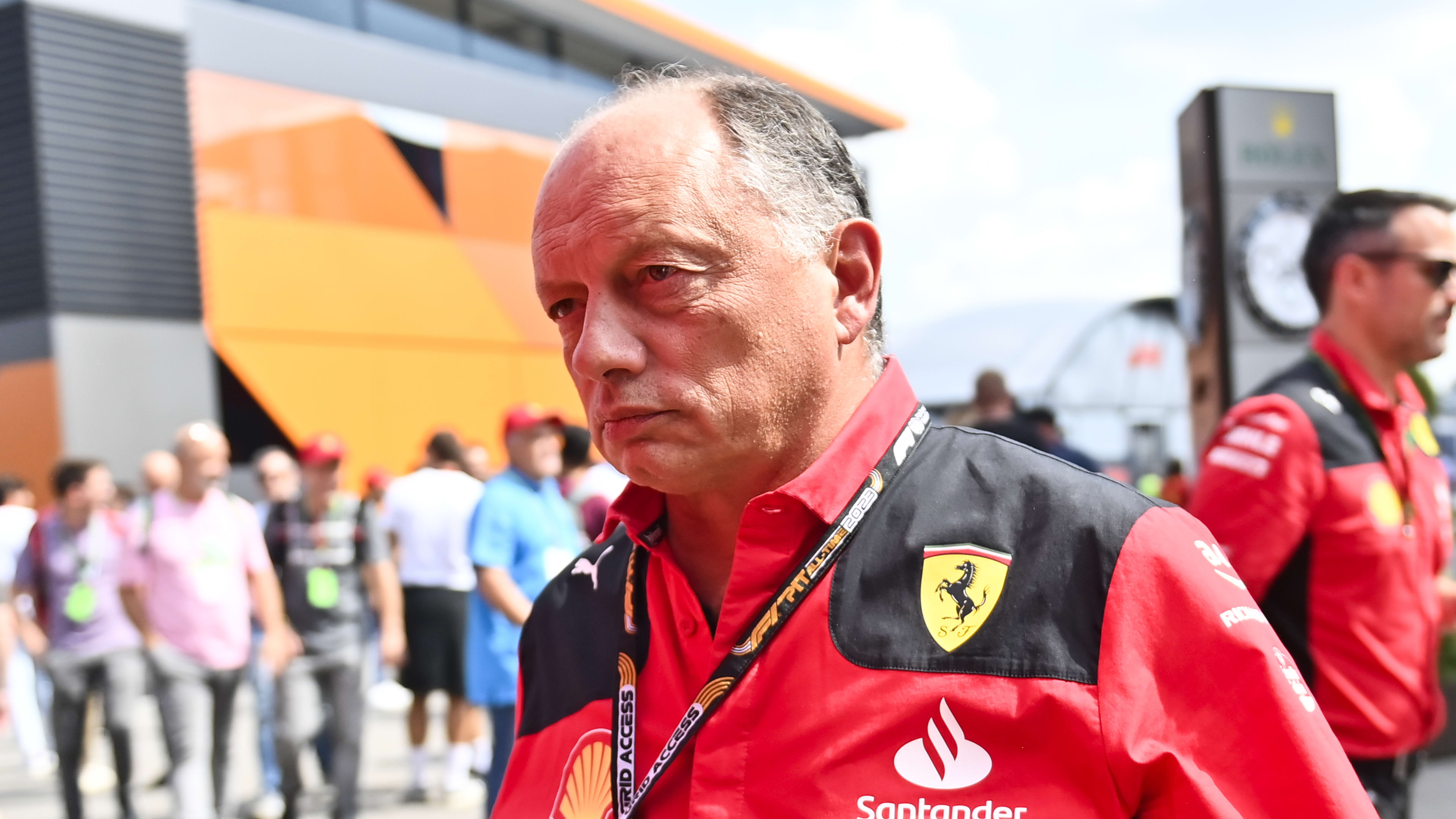 MONZA, ITALY - AUGUST 31: Fred Vasseur, Team Principal  Ferrari during previews ahead of the F1